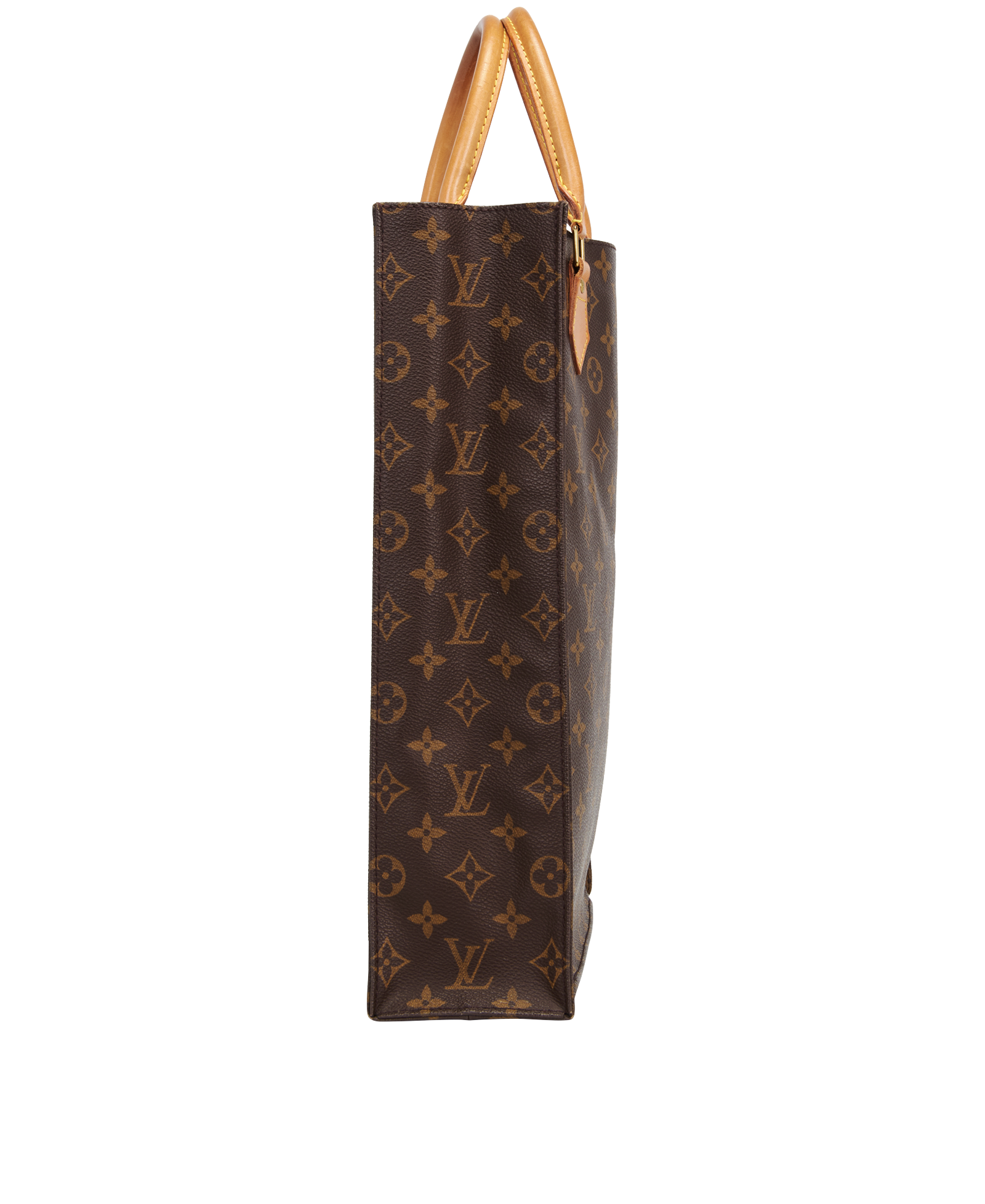 Sac Plat, &pound;750, Handbags, Brown, Canvas, Side view
